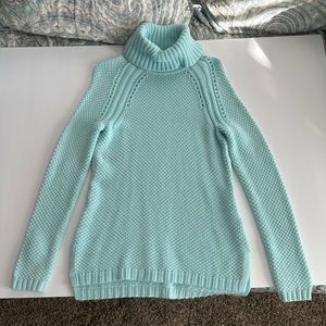 Talbots light turquoise sweater, size S, pre-owned.